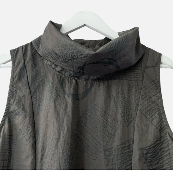 Beau Jours Leona Lagenlook Cowl Neck High Low Tunic Top with Pockets Women's M - Picture 4 of 11